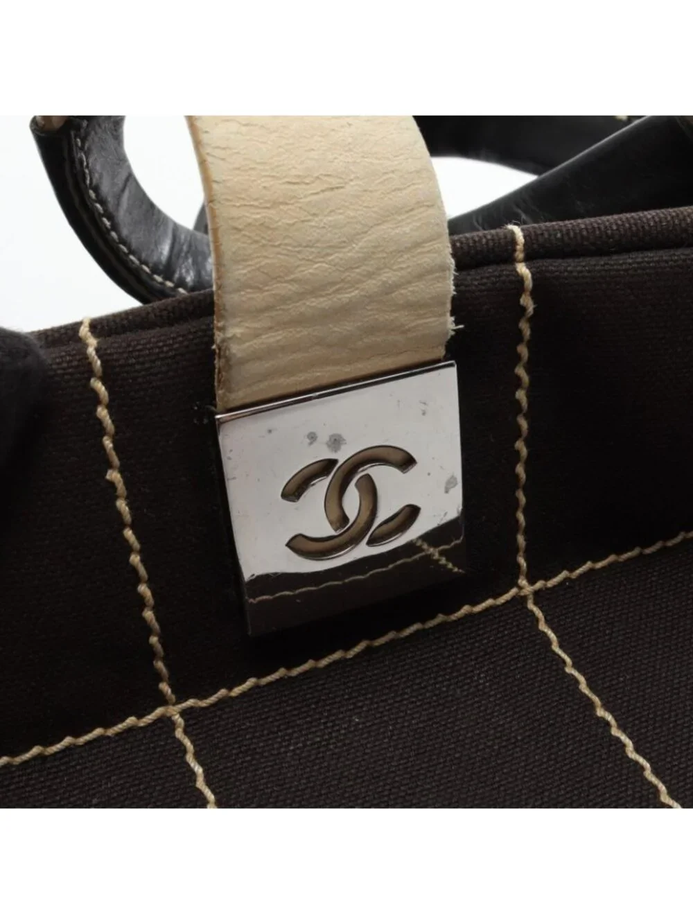 Chanel Choco Bar Black Leather Boston Bag